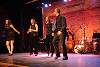 Michelle, Ashley, Whitney and Zans dance the 'BS Chorus' to live music - Bill Russ Photography