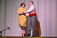 Wrapping up intermission with guest swing dancers Adam Speen and Laura Windley