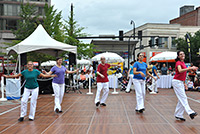 Opening the show with Paddle 'n' Roll's a cappella rhythms at Downtown Durham's CenterFest - 09/21/13
