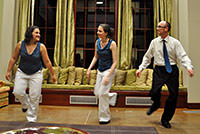 Rebecca, Ashley and Zans dance 'BS Chorus' - SECU Family House - 01/16/13
