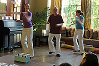 Shannon, Zans and Ashley are a blur with the fast-paced footwork of 'Joshcappella' - SECU Family House - 05/15/13
